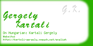 gergely kartali business card